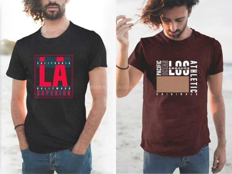 100+美式街头风格T恤印花图案AI矢量素材